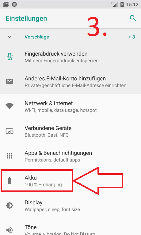 Android-Akkuanzeige aus- und einblenden (Schritt 3)