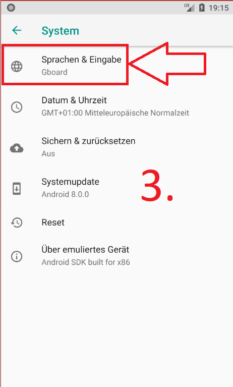 Android-Autokorrektur deaktivieren (Schritt 3)