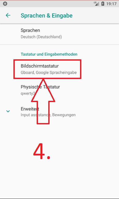 Android-Autokorrektur deaktivieren (Schritt 4)