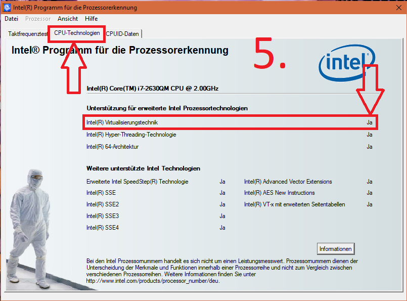 Intel Processor Identification Utility (Installation: Schritt 5)