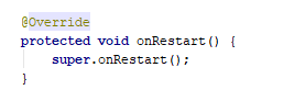 onRestart()-Methode