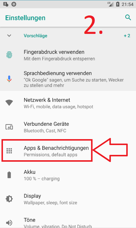 Android Oreo: Install unknown apps (Schritt 2)
