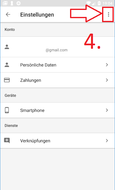 Android 8 (Oreo): Aktivitäten-Verlauf in Google Assistant löschen (Schritt 4a)