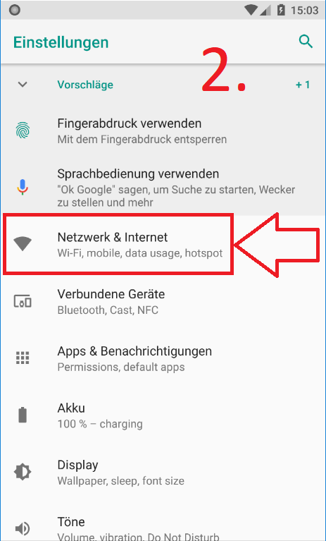 Android-Oreo: VPN einrichten (Schritt 2)