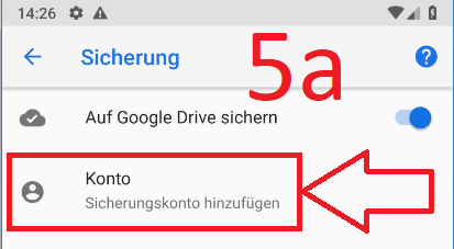 Android 9 (Pie): Android-Backup bei Google-Drive anlegen (Schritt 5a)