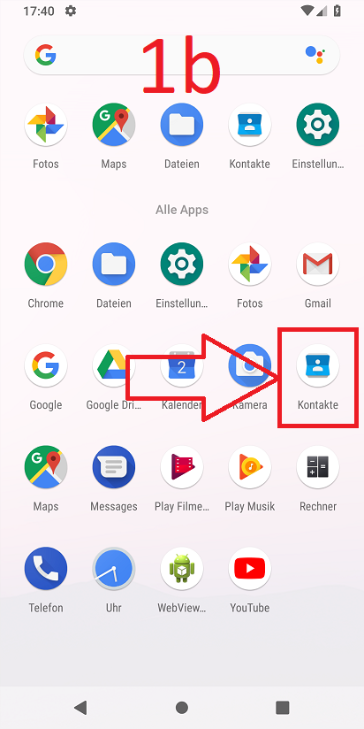 Android 9 (Pie): Klingelton für Kontakt festlegen (Schritt 1b)
